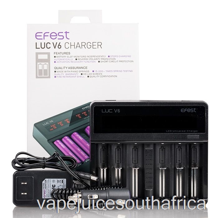 Vape Pods Efest Luc V6 6-Bay Lcd Universal Charger