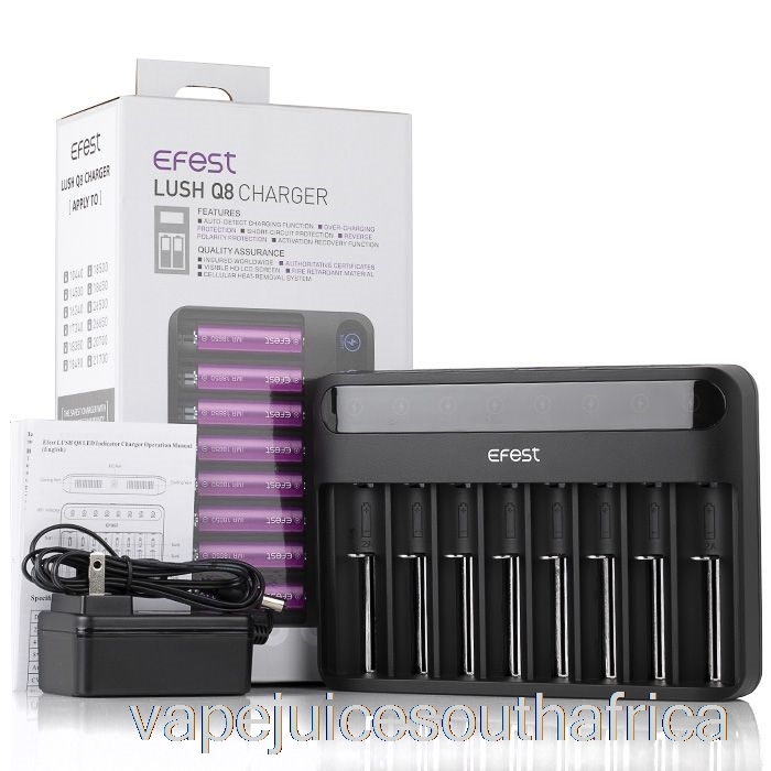 Vape Pods Efest Lush Q8 8 Bay Intelligent Battery Charger