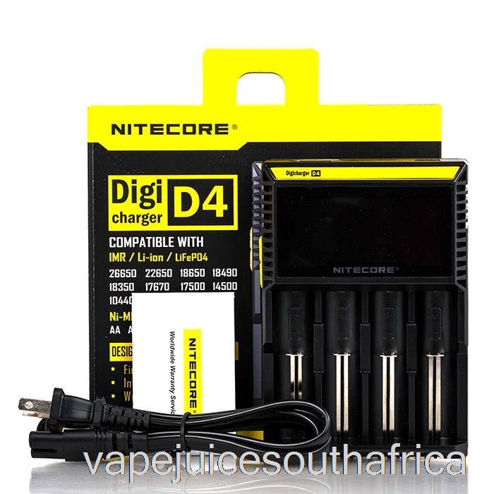 Vape Juice South Africa Nitecore D4 Battery Charger (4-Bay)